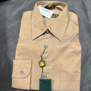 PRINCIPE Mens 39-15 1/2  34/35 Italian Long Sleeve Button Down Shirt Cotton NWT